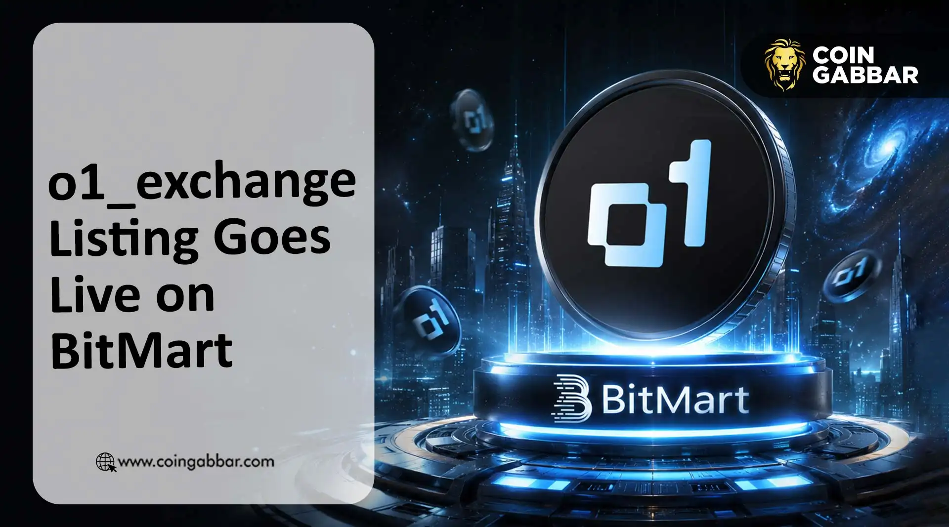 o1 exchange listing $O token trading live chart momentum