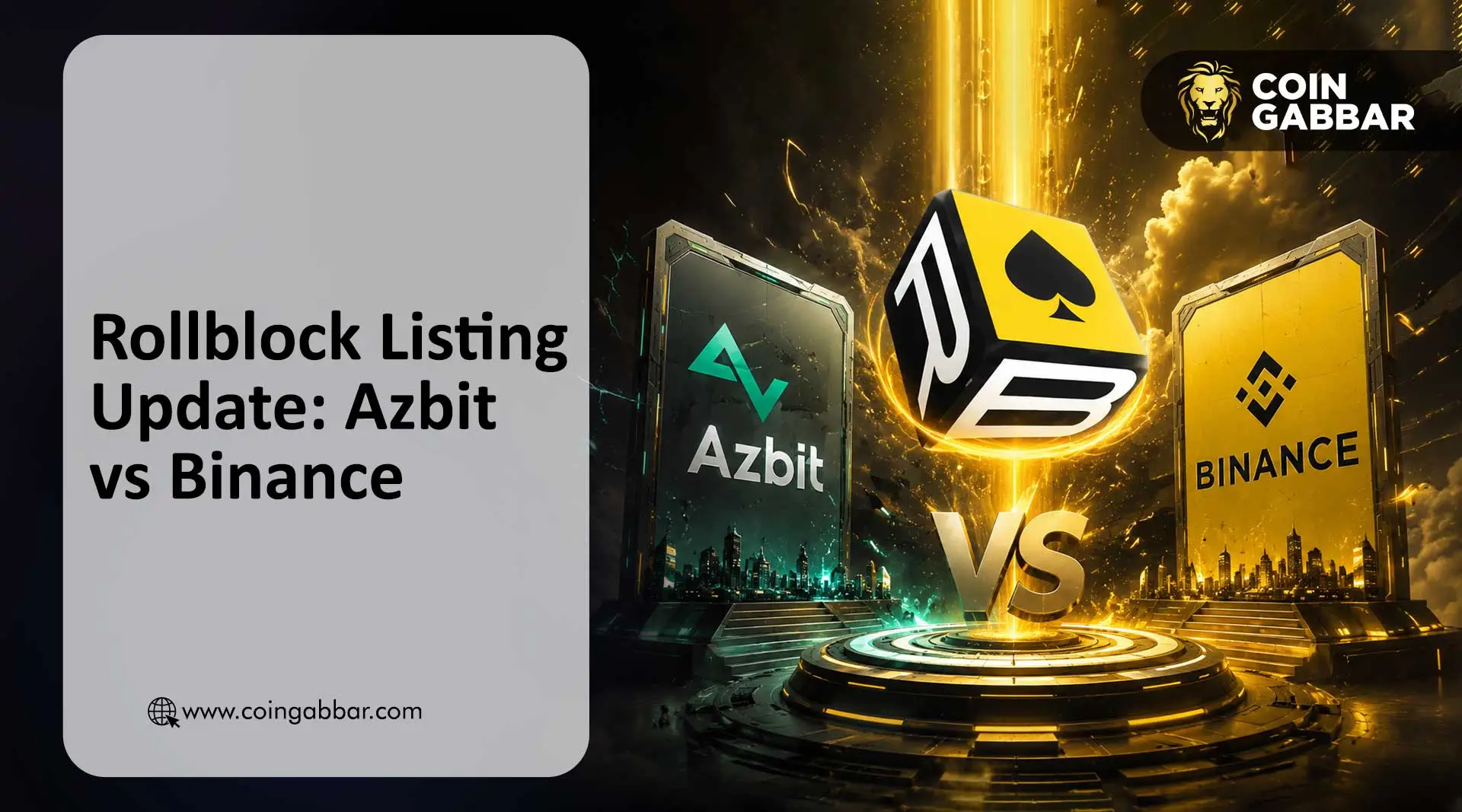 Rollblock news RBLK Azbit or Binance listing update