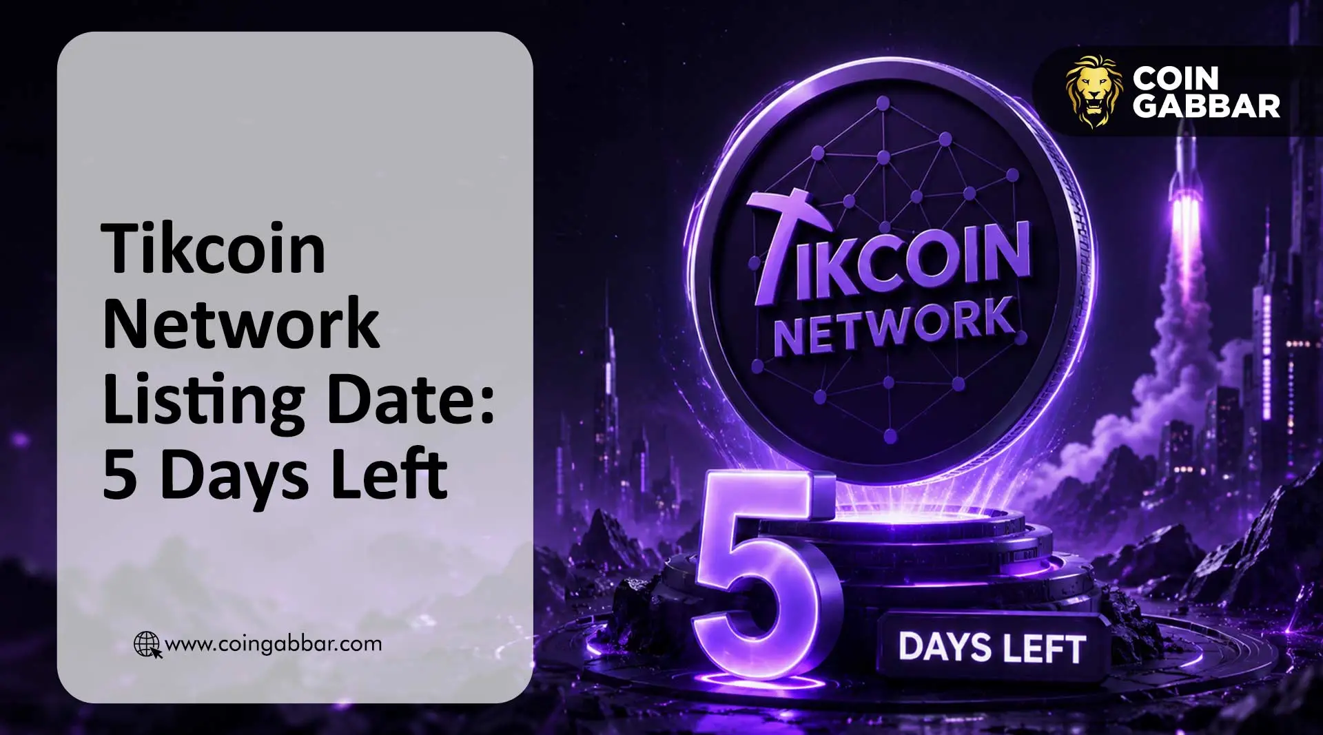 Tikcoin Network Listing Date: 5 Days Left