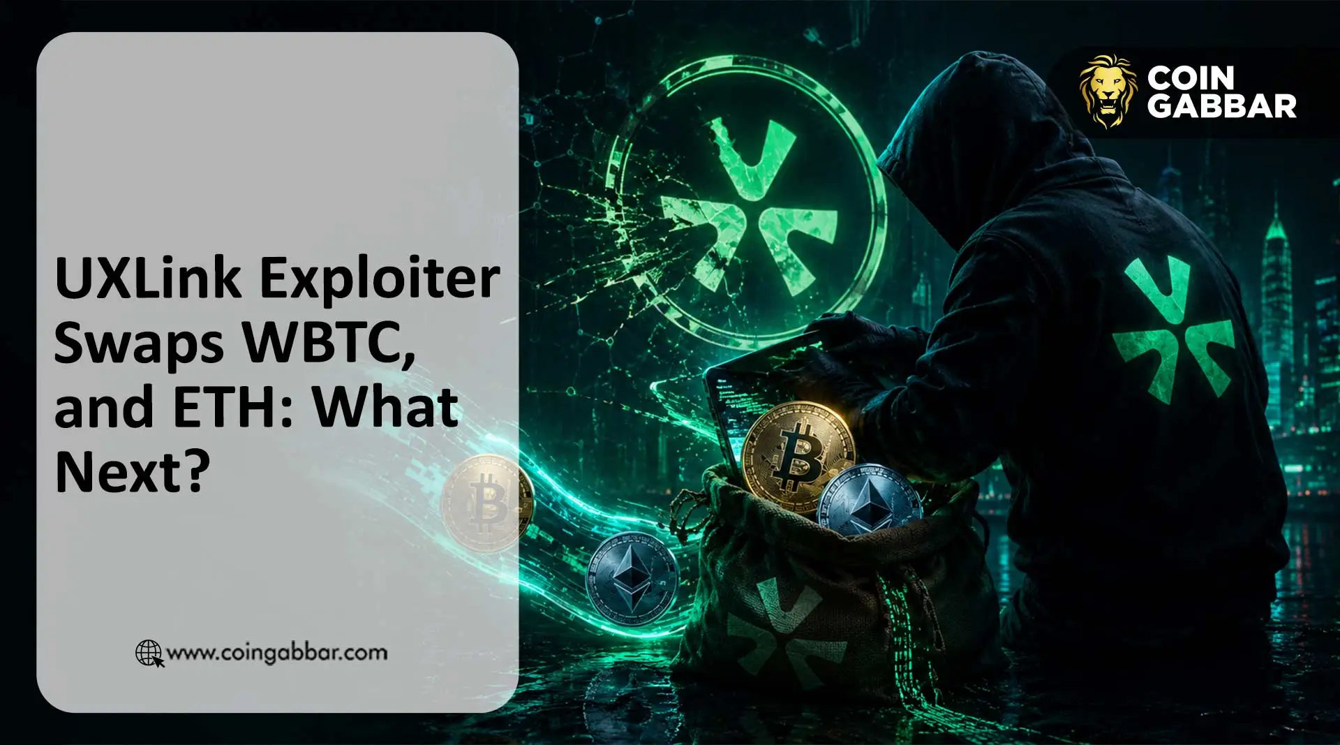 UXLink News: exploiter swaps WBTC for ETH and deposits funds to Tornado Cash