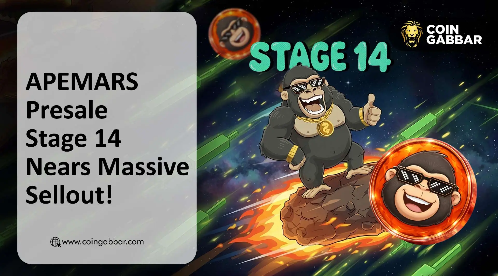 APEMARS Presale Update 360,375 dollars raised and Stage 14 price.