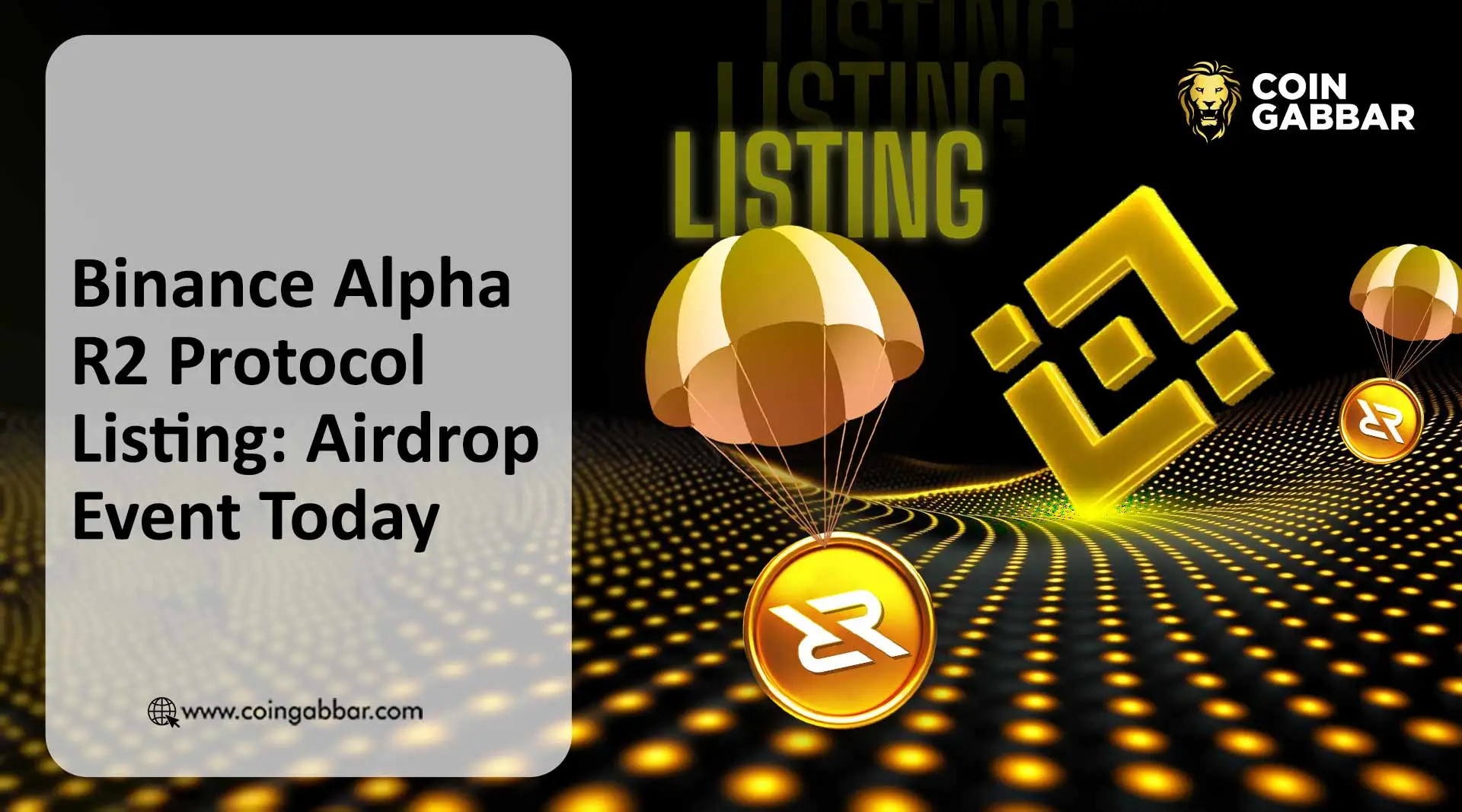 Binance Alpha R2 Protocol listing announcement featuring RWA yield aggregation.