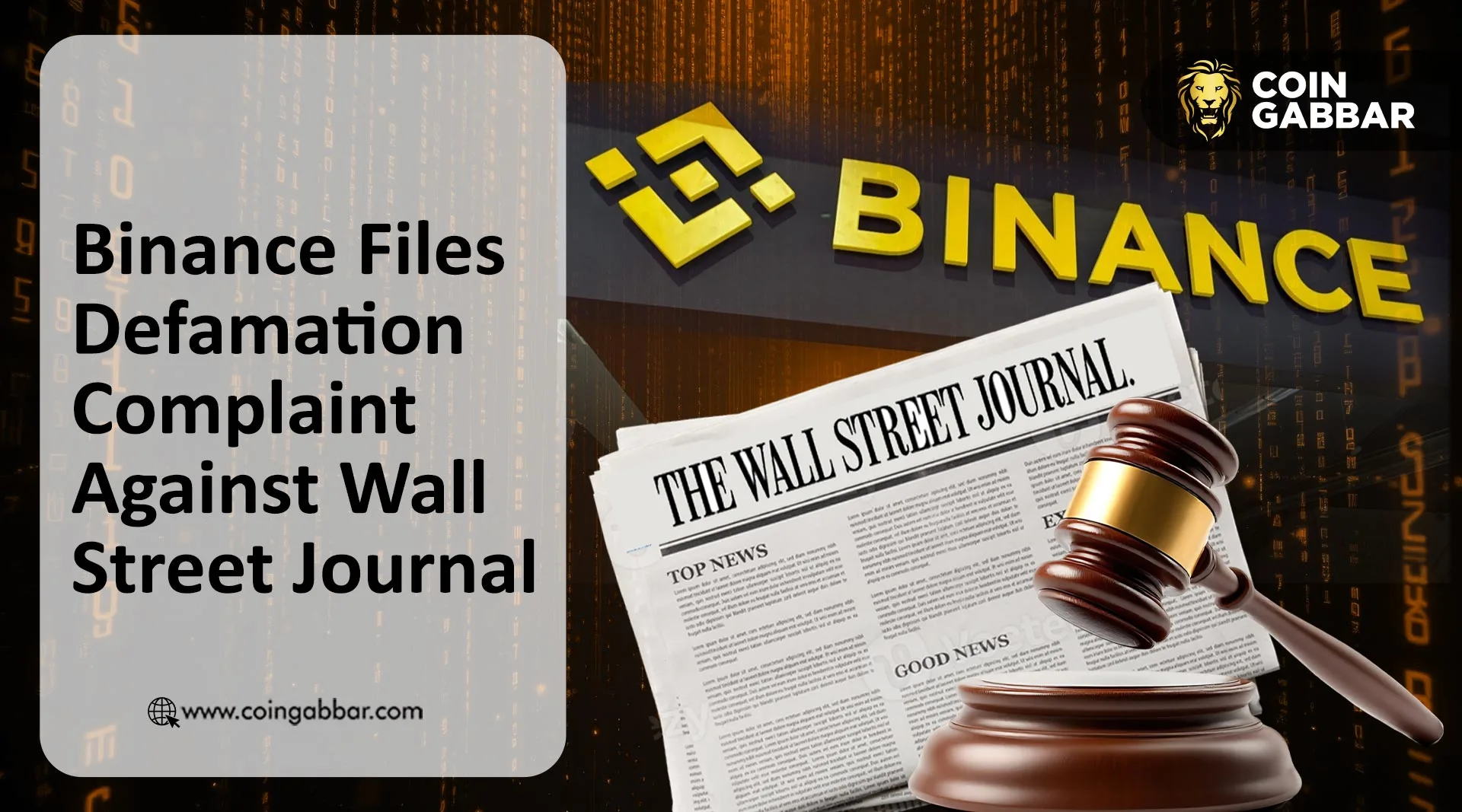 Binance Sues WSJ