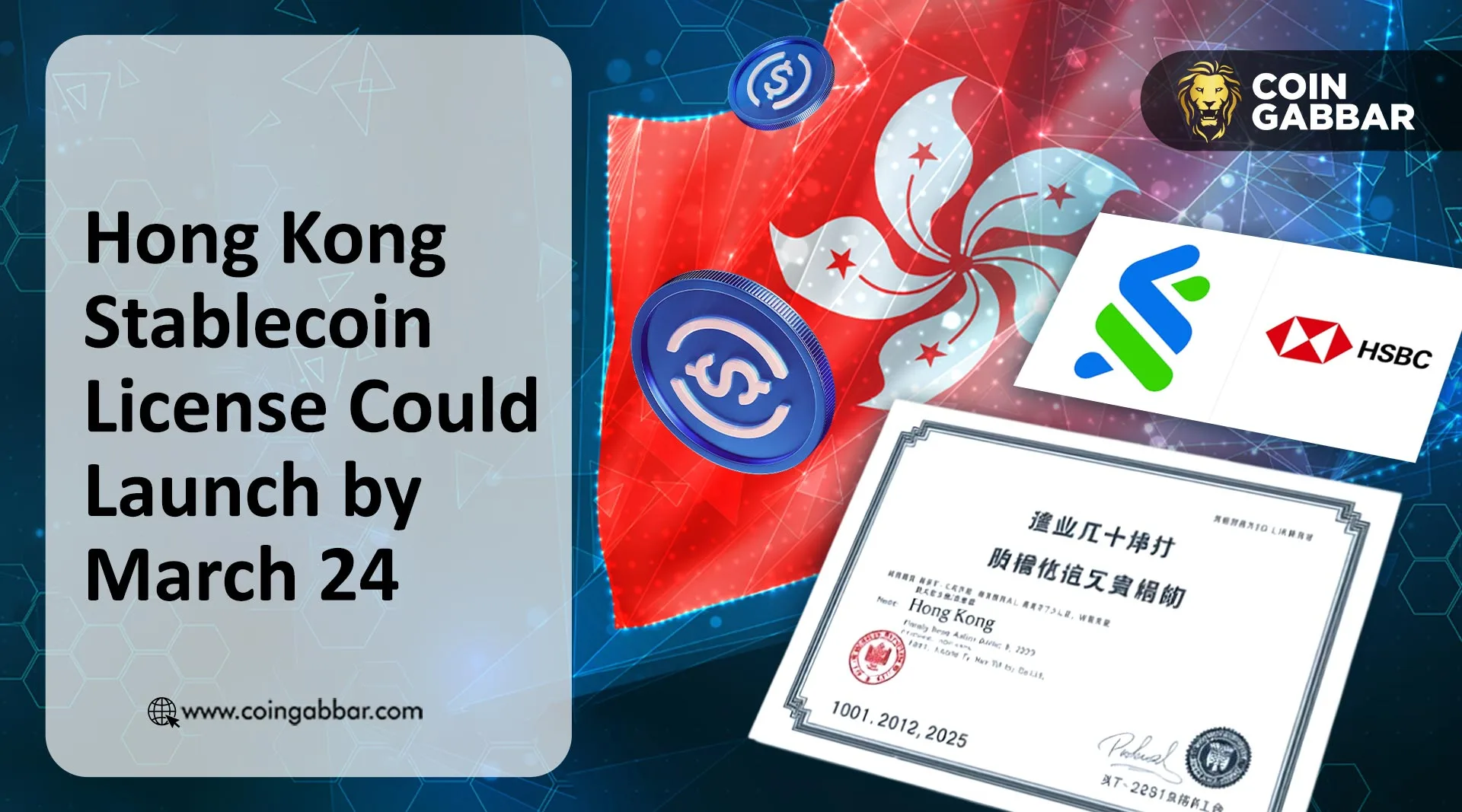 Hong Kong stablecoin license expected for HSBC and Standard Chartered banks