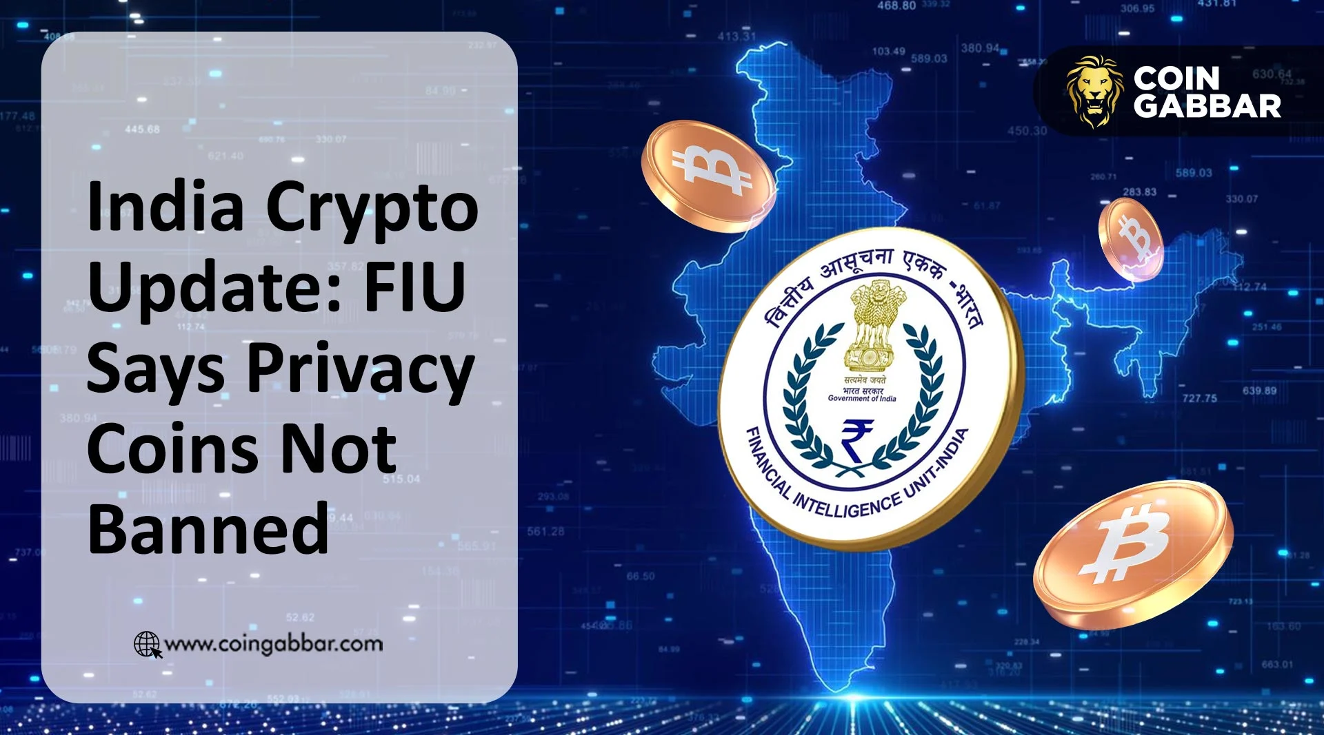 India Crypto News: FIU Clarifies No Ban on Privacy Coins