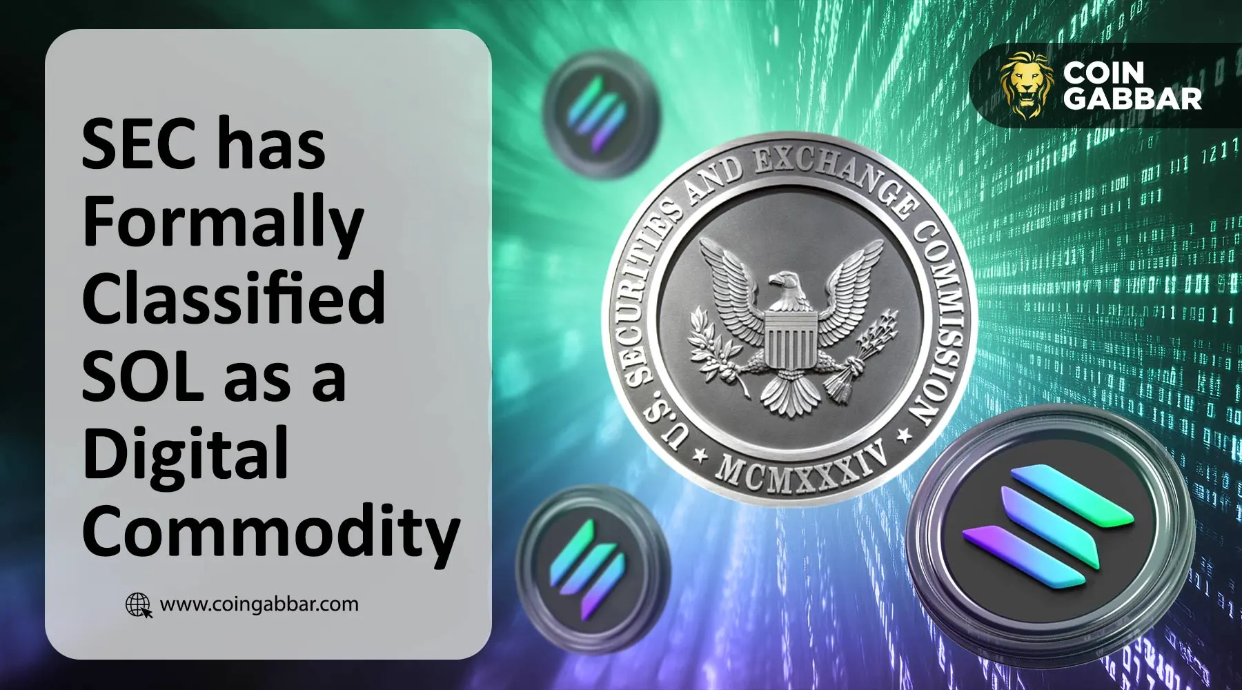 SEC has Formally Classified SOL as a Digital Commodity