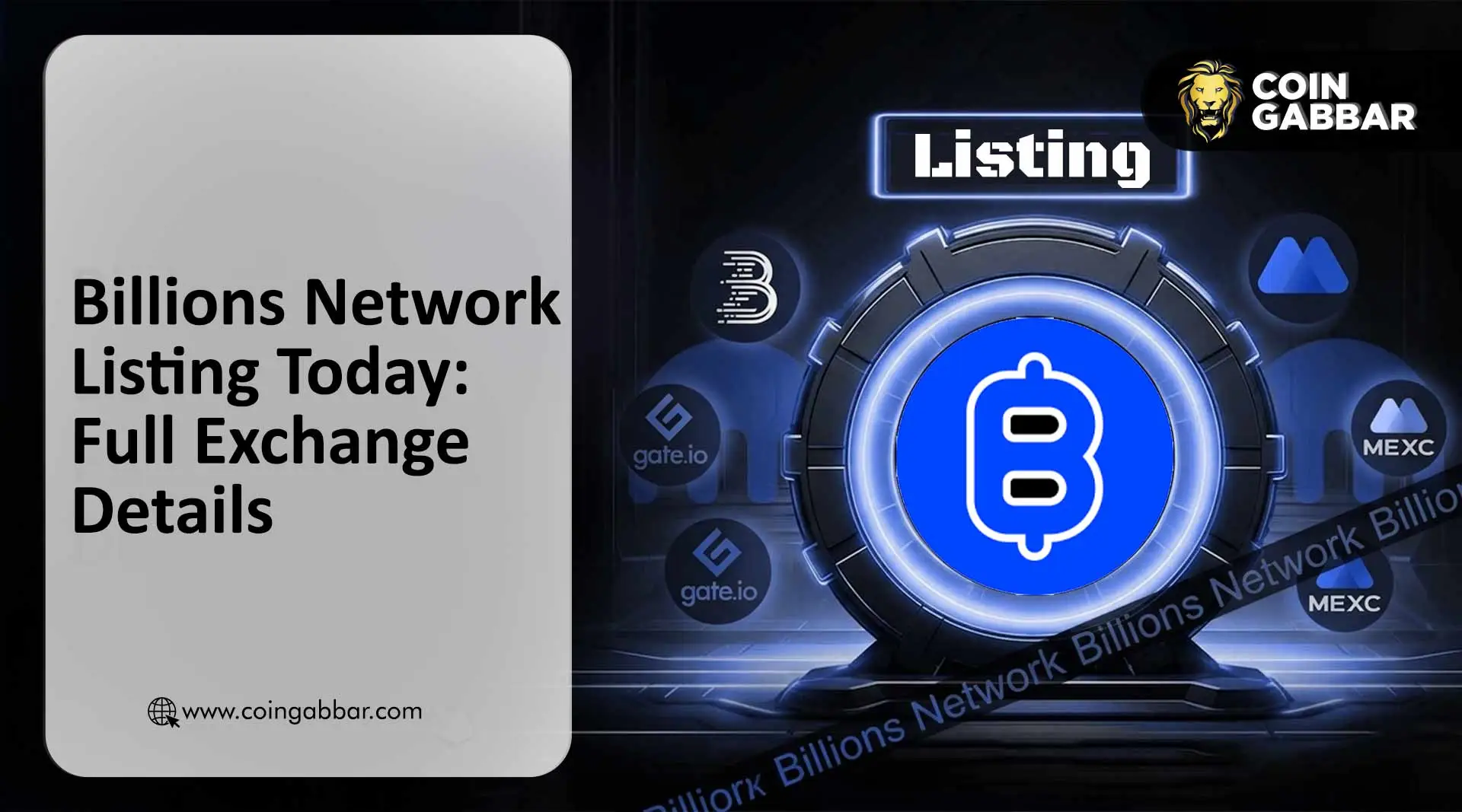 Billions Network Listing Today: Full Exchange Details