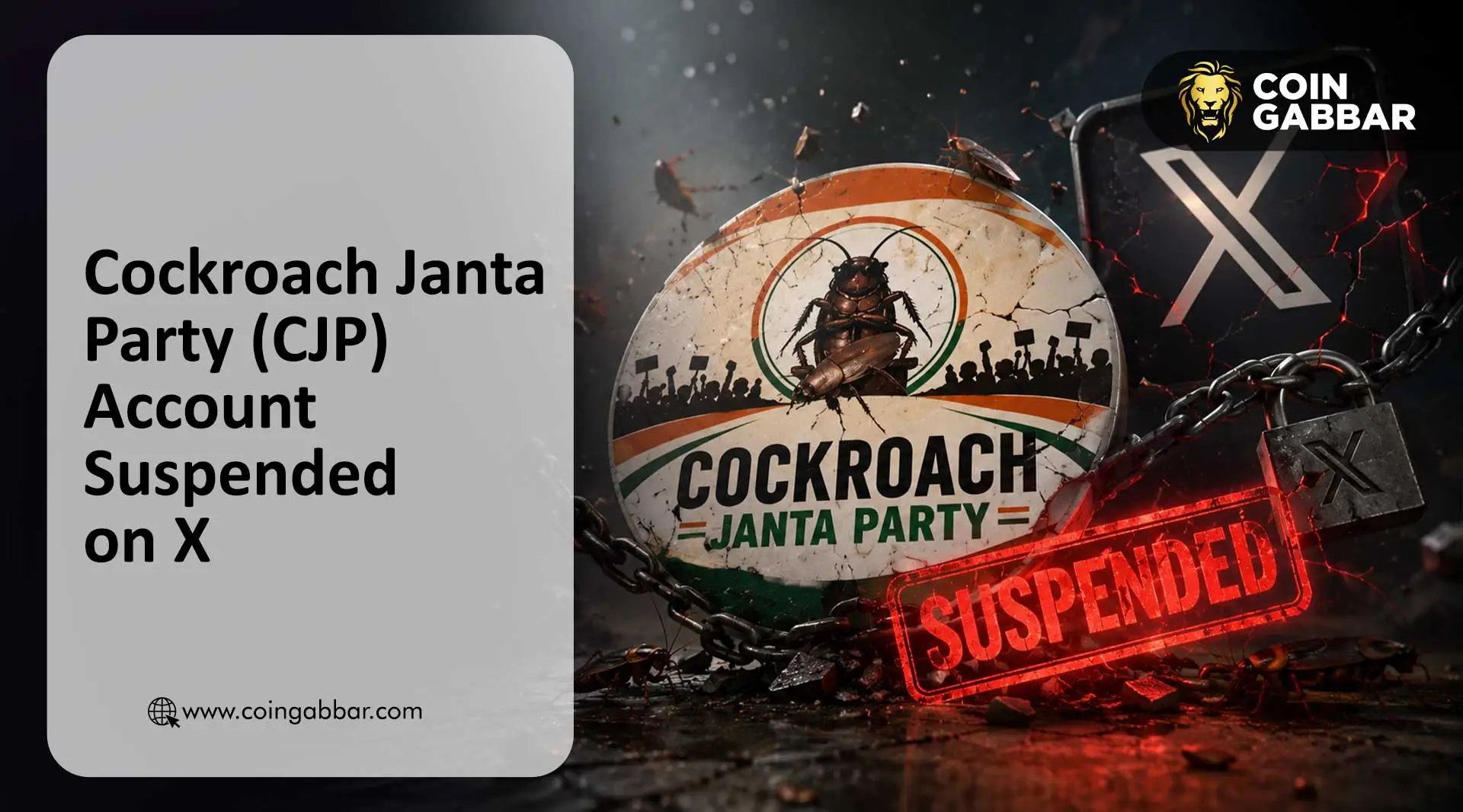 Cockroach Janta Party (CJP Token) Account Suspended on X