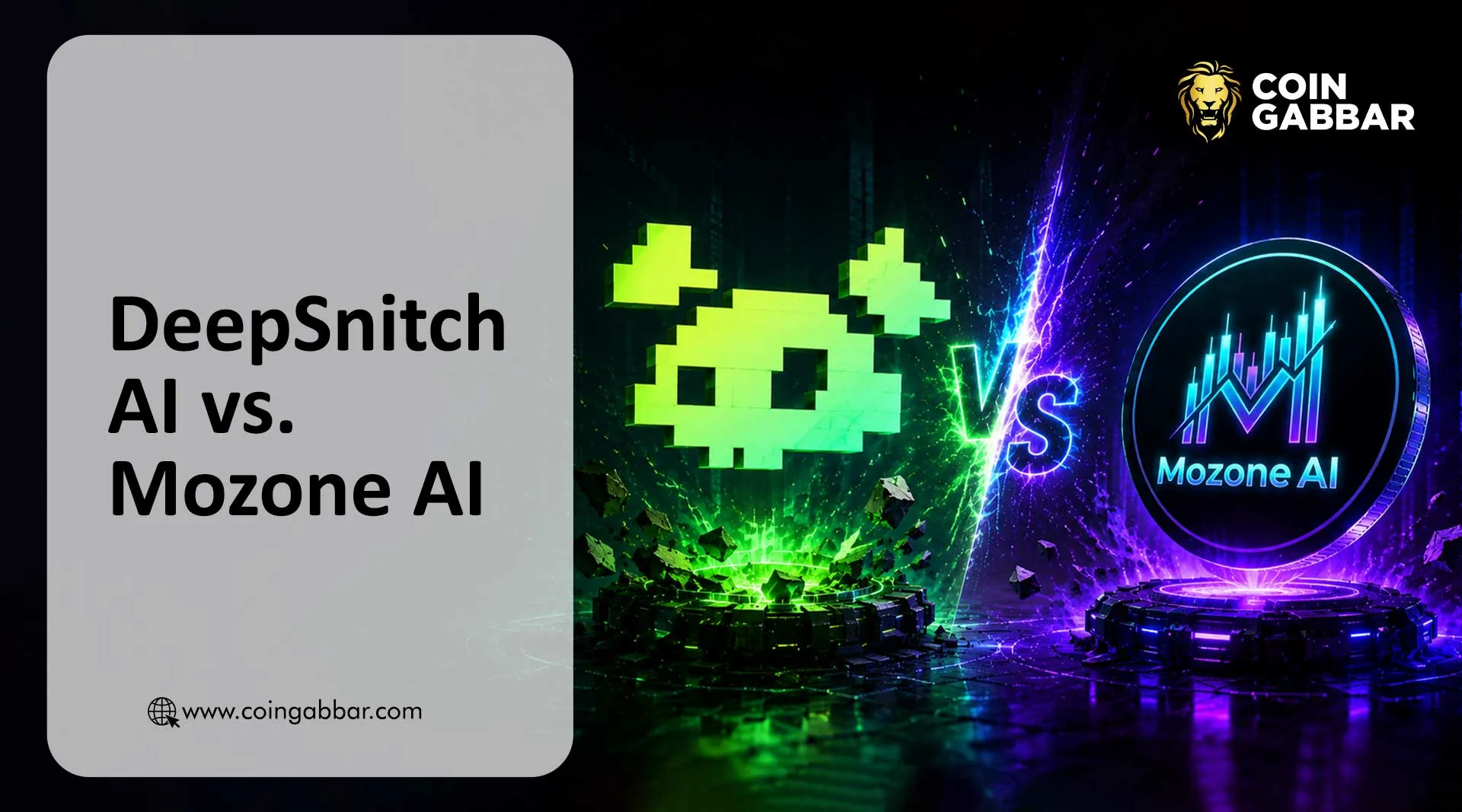 DeepSnitch AI price prediction vs Mozone AI listing