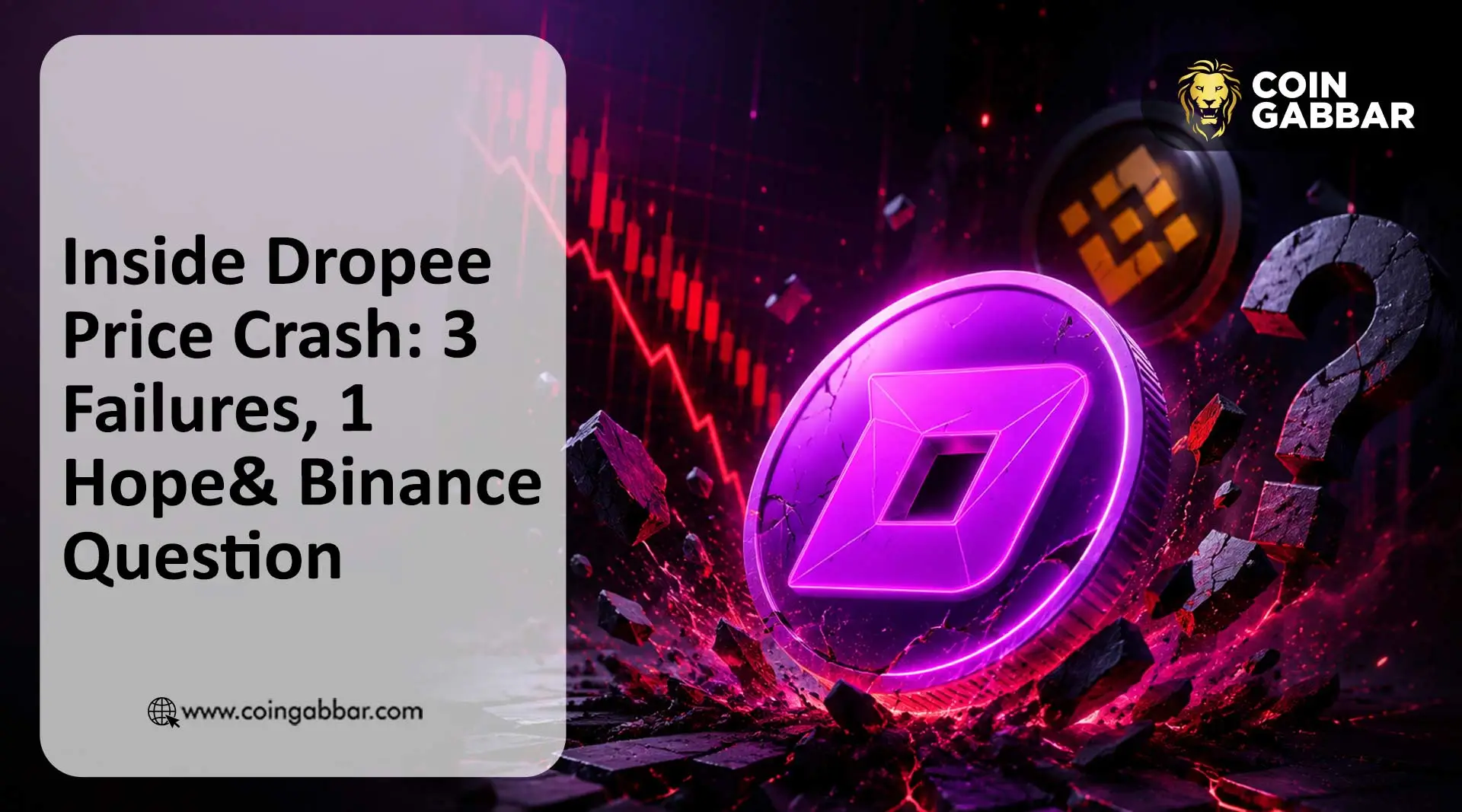 Dropee Price Crash Explained: 3 Failures, 1 Hope, and Binance Question