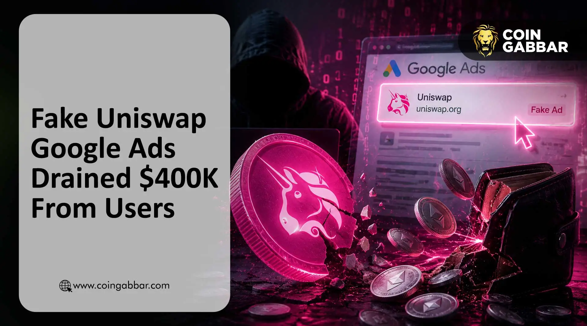 Fake Uniswap Google ads phishing scam warning