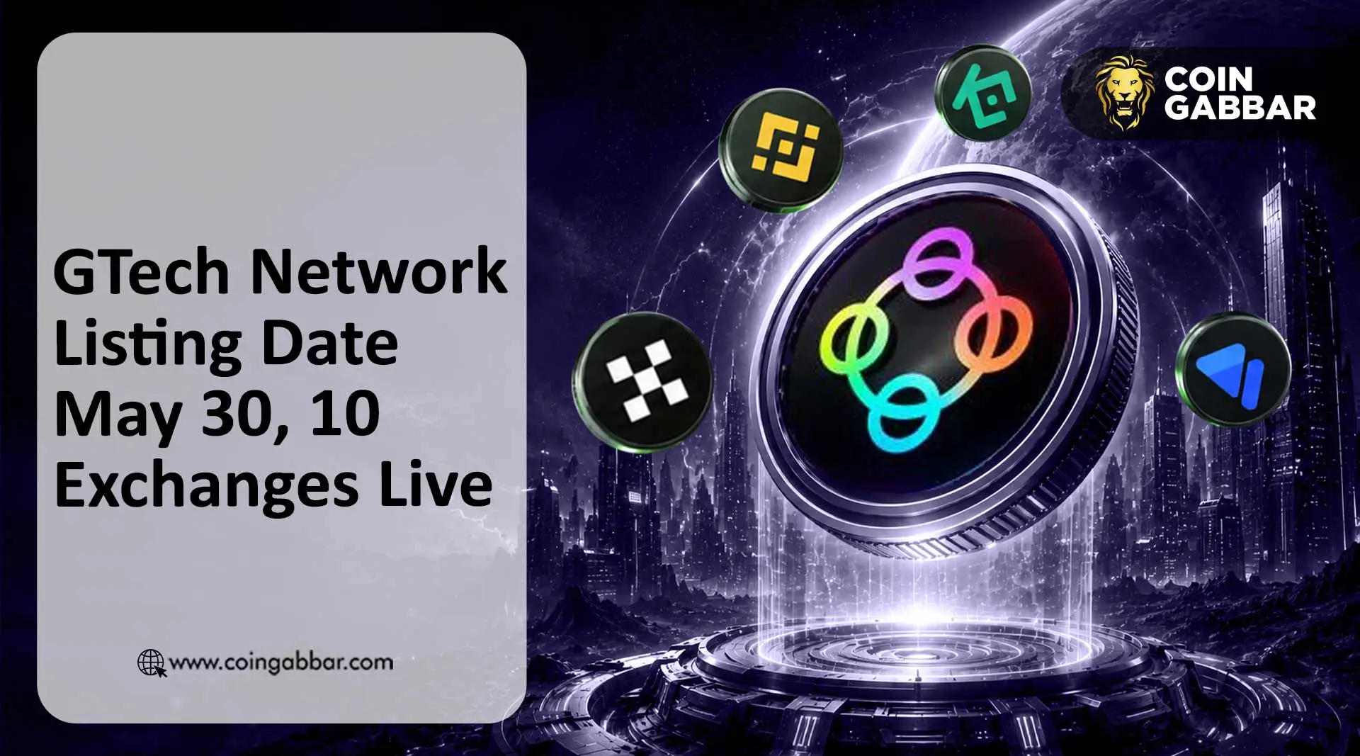 GTech Network listing date May 30 2026 GTC token