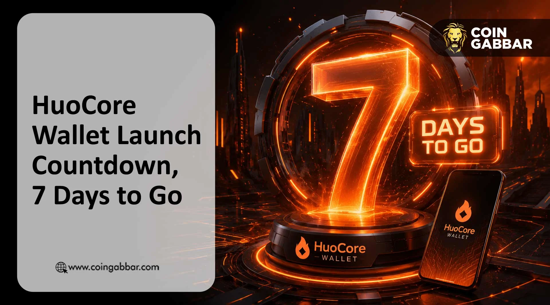 HuoCore Wallet Launch Countdown, 7 Days To Go