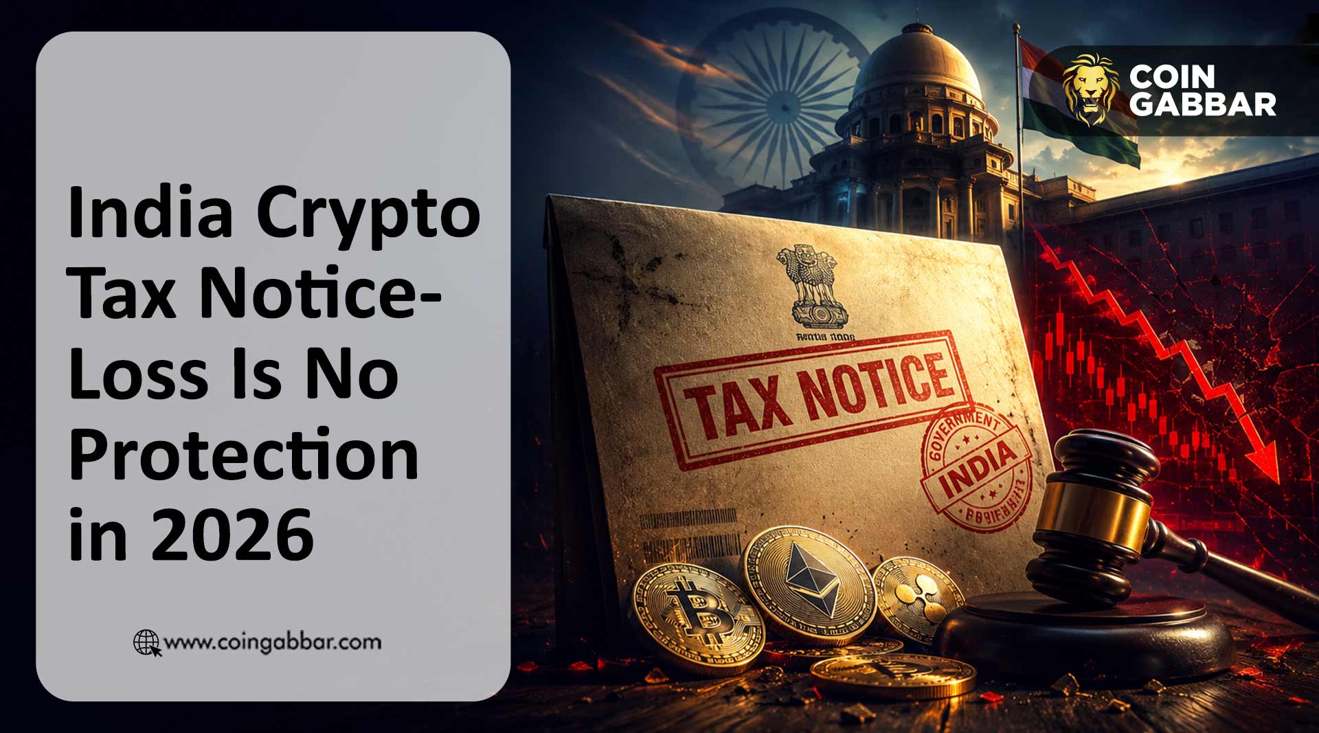 India crypto tax notice document illustration