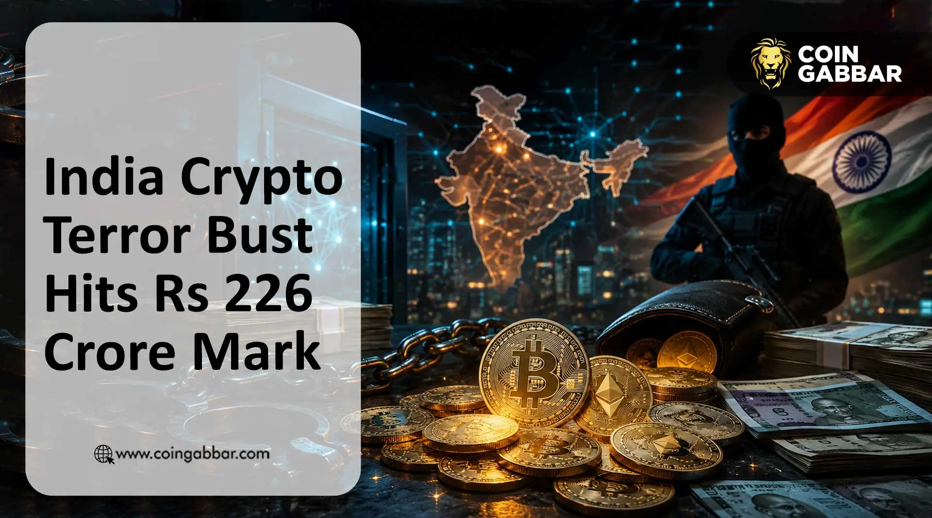 India crypto terror bust Gujarat CID 9 arrested