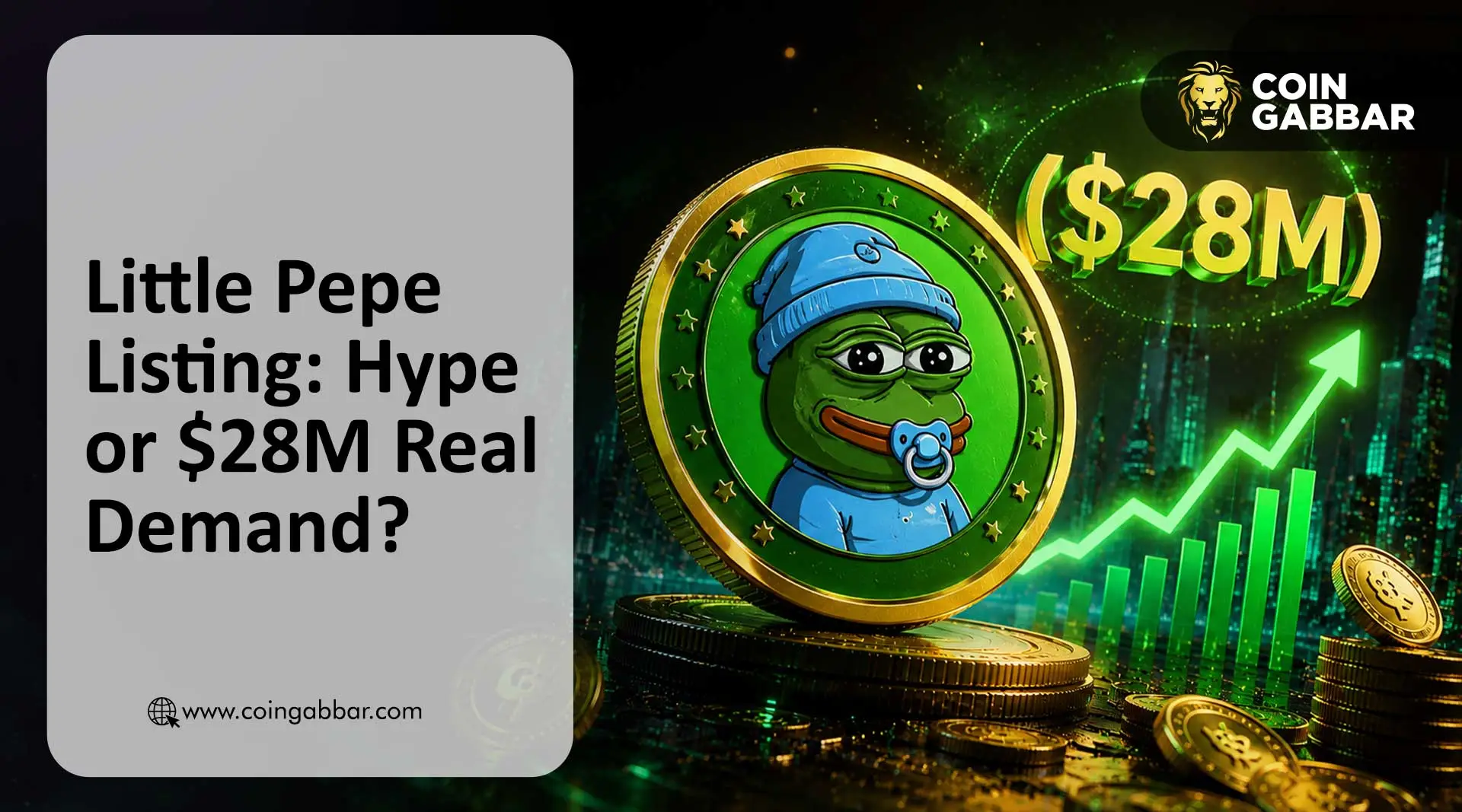 Little Pepe Listing LILPEPE listing price chart showing 141% surge