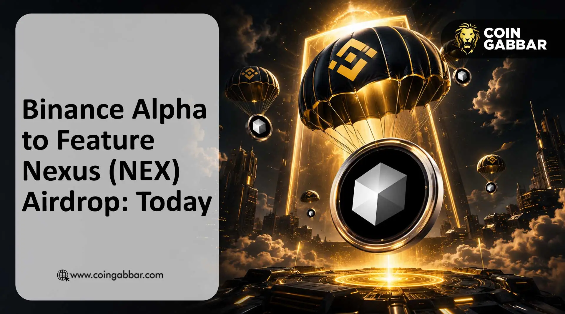 Binance Alpha to Feature Nexus (NEX) Airdrop: Today