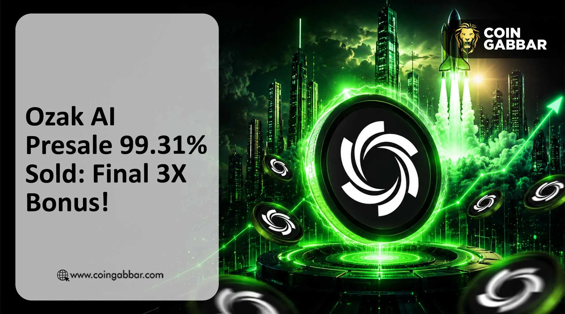 Ozak AI presale 99.31 percent sold final 3X bonus round