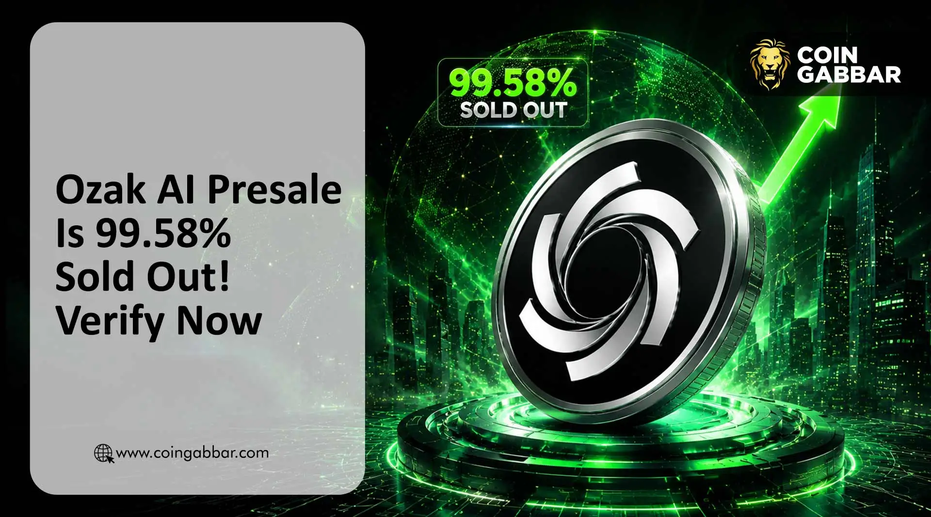 Ozak AI Presale Is 99.58% Sold Out! Verify Now