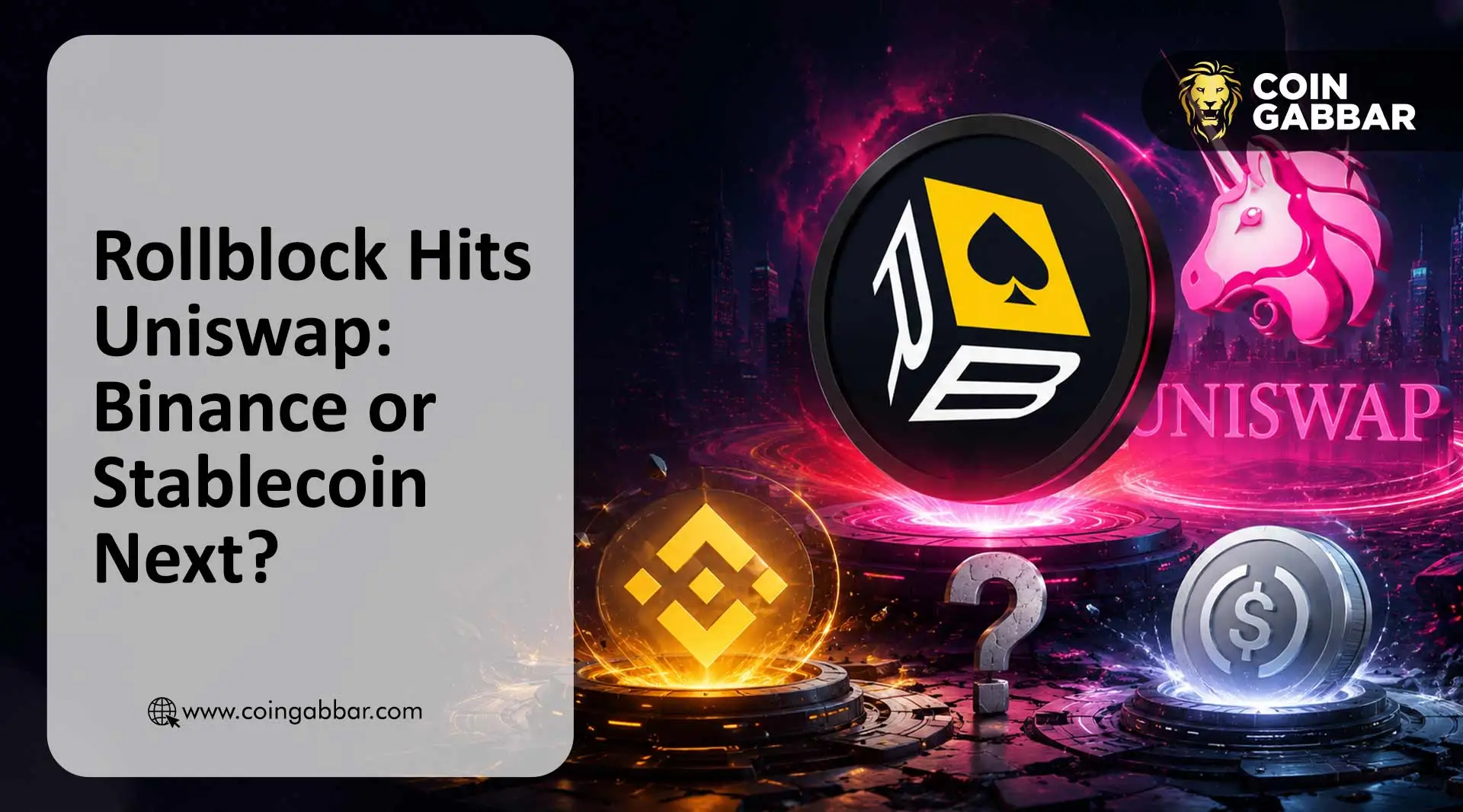 Rollblock Uniswap launch price drop and market reaction chart