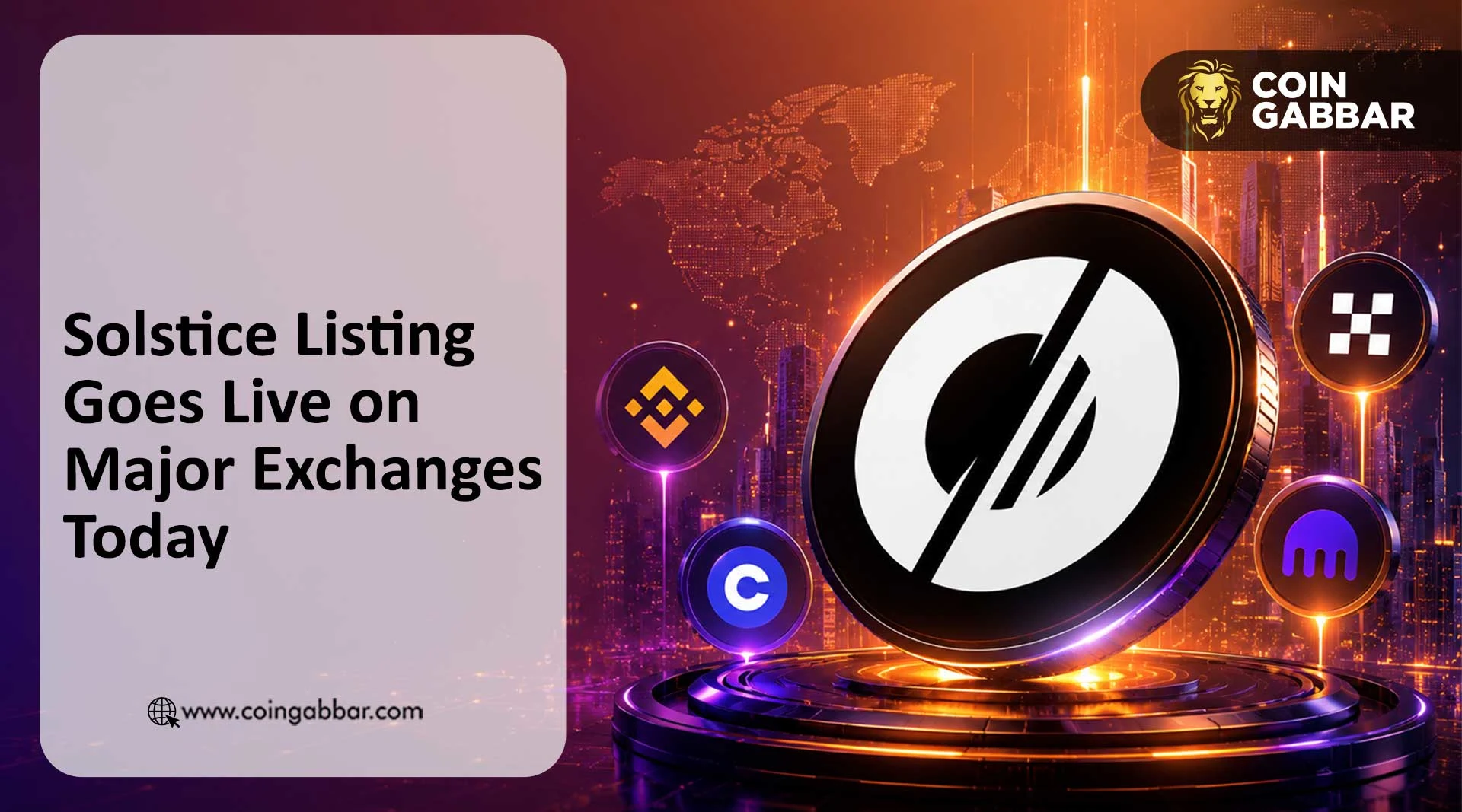 Solstice Listing Goes Live on Major Exchanges Today
