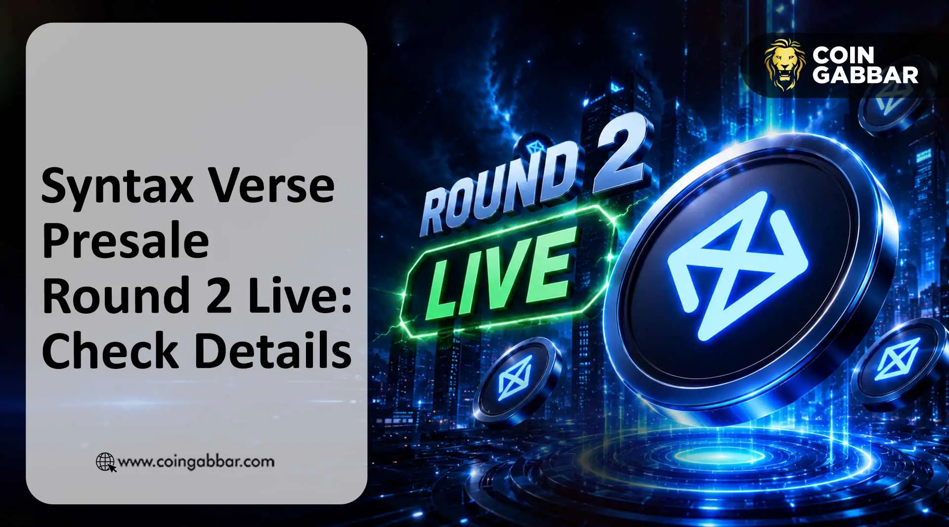 Syntax Verse Presale Round 2 Live: Check Details