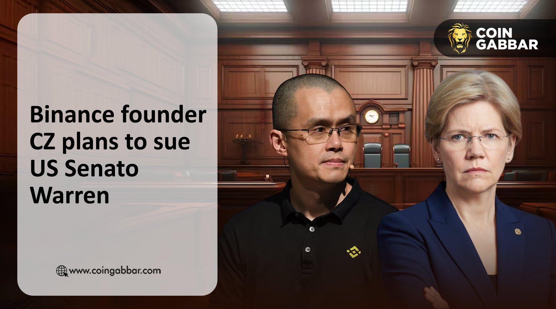 Binance founder CZ plans to sue US Senator Warren