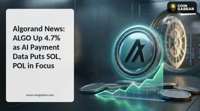 Algorand News chart showing ALGO price movement and SEC exemption update