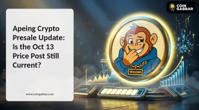 Apeing crypto presale update showing Stage 8 price and holder count