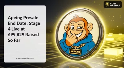 Apeing Presale End Date graphic showing live Stage 4 pricing and progress