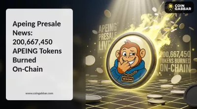 Apeing Presale News graphic showing the first token burn confirmed on Ethereum