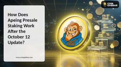 Apeing presale staking tiers table showing APY and claim dates