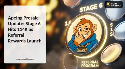 Apeing Presale Update image showing live Stage 6 price numbers