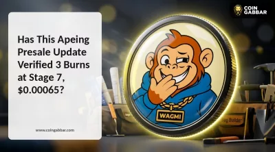 Apeing presale update dashboard for Stage 7 price and burns