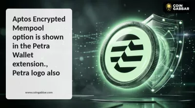 Aptos Encrypted Mempool option is shown in the Petra Wallet extension.