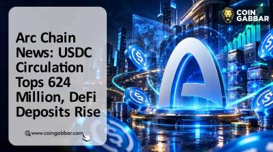 Arc Chain News graphic showing USDC circulation this week