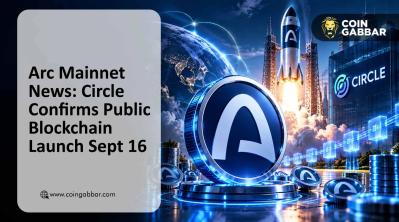 Arc Mainnet News graphic showing Circle blockchain launch on September 16, 2026