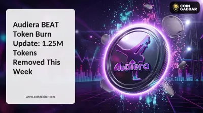 Audiera BEAT token burn weekly update showing 1,245,600 $BEAT burned