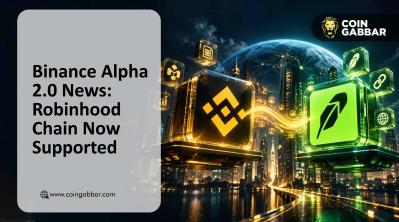 Binance Alpha 2.0 News graphic showing Robinhood Chain integration