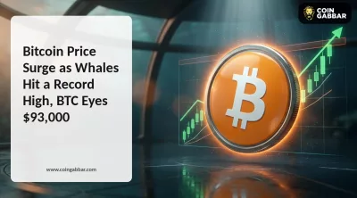 Bitcoin Price Surge as Whales Hit a Record High, BTC Eyes $93,000