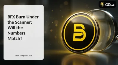BlockchainFX News showing the pending BFX burn