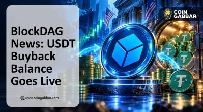 BlockDAG News dashboard showing USDT buyback balance