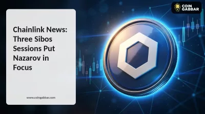 Chainlink News showing Sergey Nazarov at Sibos