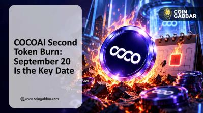 COCOAI second token burn announcement showing September 20