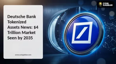 Deutsche Bank Tokenized Assets News chart showing $4 trillion forecast by 2035