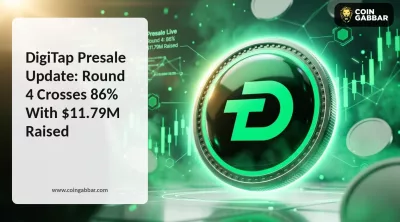 DigiTap Presale Update Round 4 showing 86.46% progress and $11.79M raised
