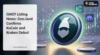 GNOT listing news graphic showing Gno.land trading launch on KuCoin and Kraken
