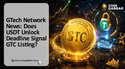 GTech Network News GTC TGE USDT unlock and listing notice graphic