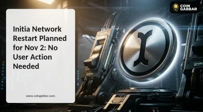 Initia network restart announcement showing Nov 2 plan and MoveVM patch update