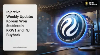Injective weekly update graphic with the INJ logo in blue light